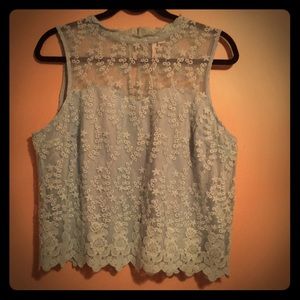 Lauren Conrad sleeveless lace blouse